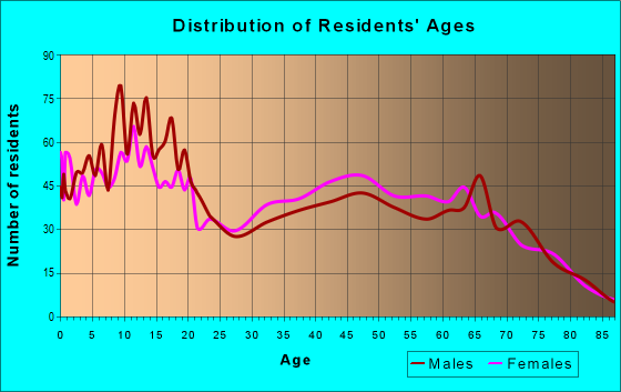 Age and Sex of Residents in zip code 78583