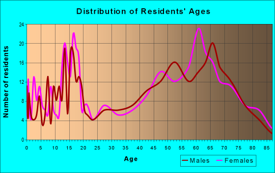 Age and Sex of Residents in zip code 78873