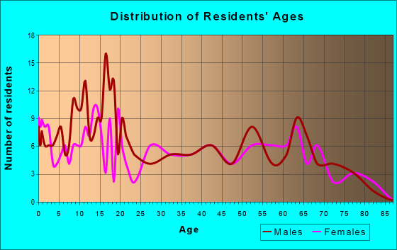 Age and Sex of Residents in zip code 78877