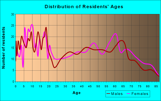 Age and Sex of Residents in zip code 78881