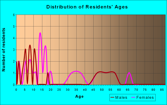 Age and Sex of Residents in zip code 79091
