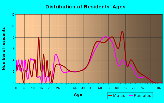 Age and Sex of Residents in zip code 80860