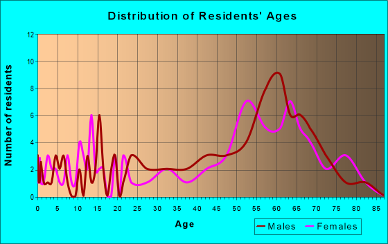 Age and Sex of Residents in zip code 81040