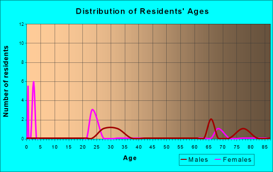 Age and Sex of Residents in zip code 81066