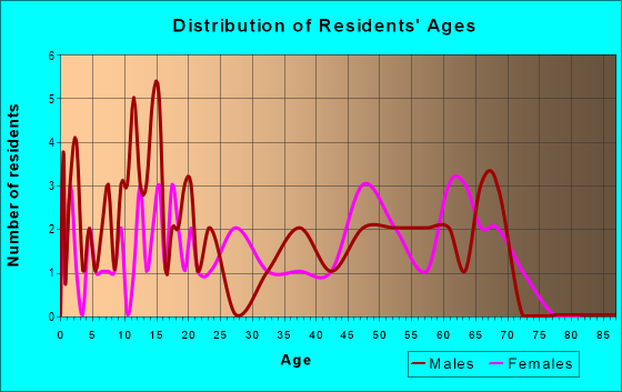 Age and Sex of Residents in zip code 81221
