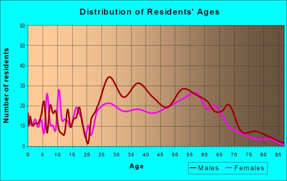 Age and Sex of Residents in zip code 81615