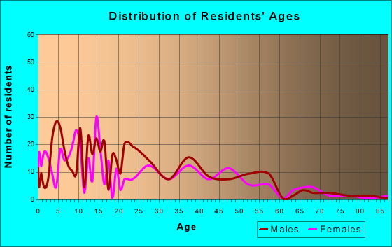 Age and Sex of Residents in zip code 85272