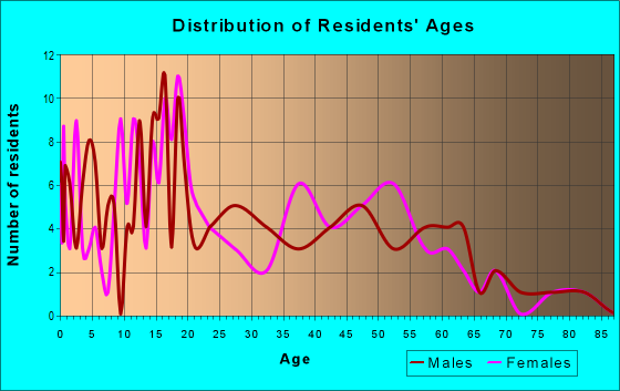 Age and Sex of Residents in zip code 85336