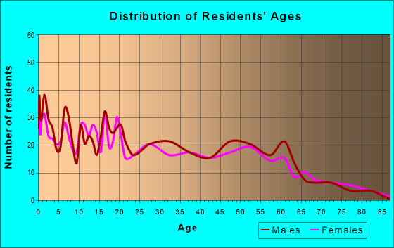 Age and Sex of Residents in zip code 85337