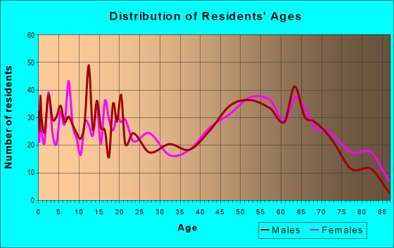 Age and Sex of Residents in zip code 85539