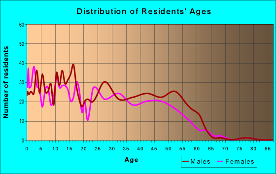 Age and Sex of Residents in zip code 85540