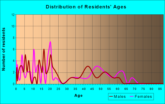 Age and Sex of Residents in zip code 85926