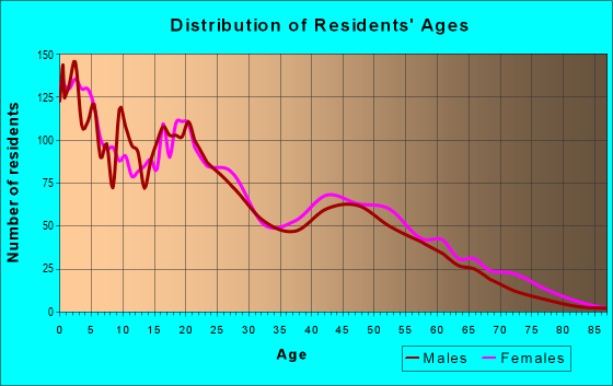 Age and Sex of Residents in zip code 85941