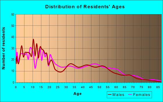 Age and Sex of Residents in zip code 86538