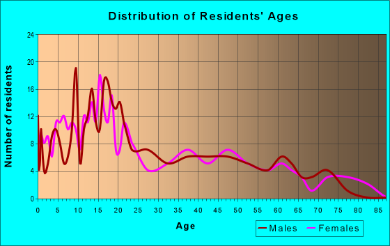Age and Sex of Residents in zip code 86540