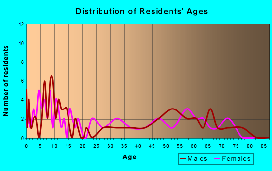 Age and Sex of Residents in zip code 87063
