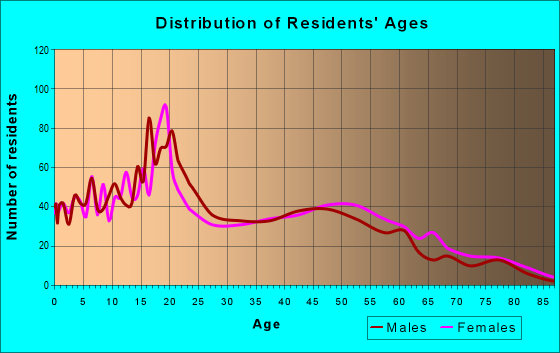 Age and Sex of Residents in zip code 87313