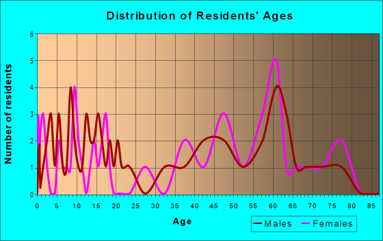 Age and Sex of Residents in zip code 87713