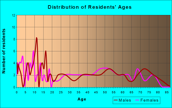 Age and Sex of Residents in zip code 87728