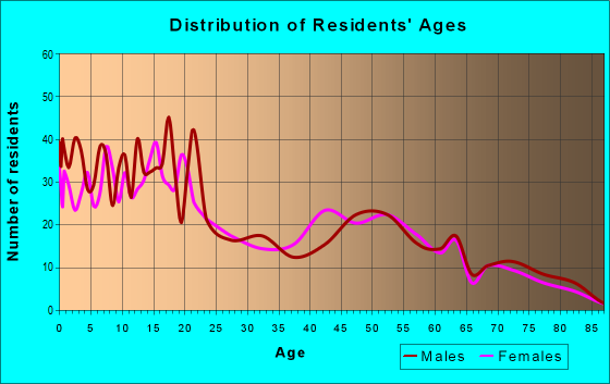 Age and Sex of Residents in zip code 87937