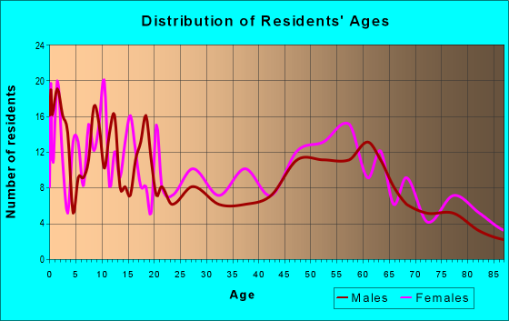 Age and Sex of Residents in zip code 88026