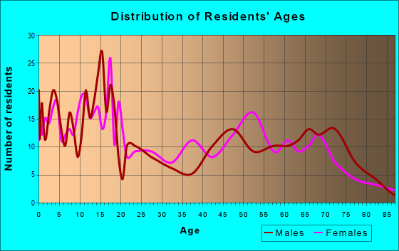 Age and Sex of Residents in zip code 88029