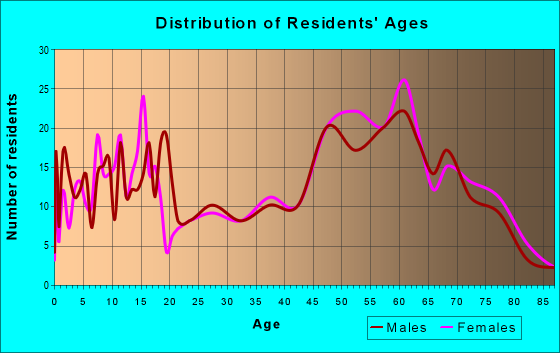 Age and Sex of Residents in zip code 88337