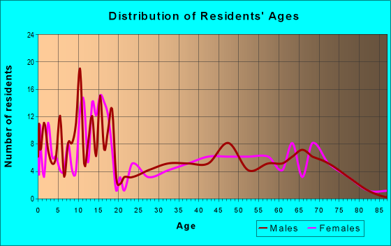 Age and Sex of Residents in zip code 89042