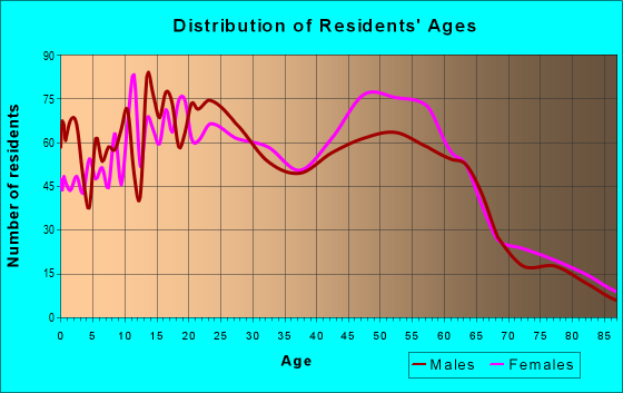 Age and Sex of Residents in zip code 91978