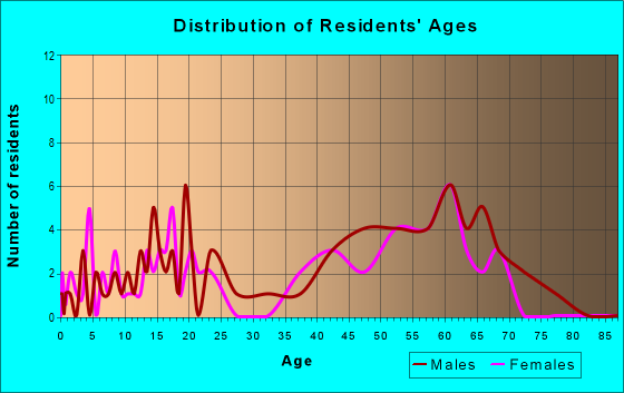 Age and Sex of Residents in zip code 92341