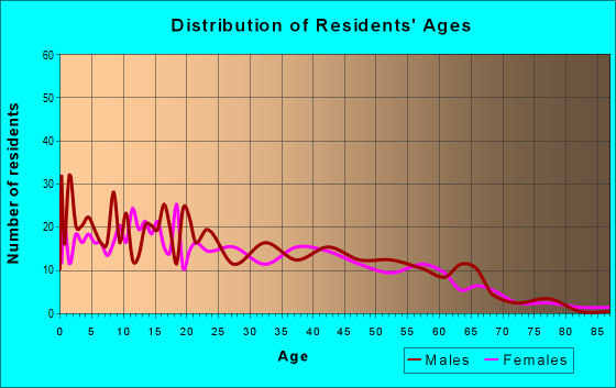 Age and Sex of Residents in zip code 93040