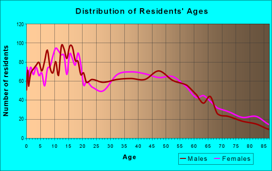 Age and Sex of Residents in zip code 95326