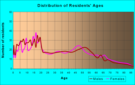 Age and Sex of Residents in zip code 95333