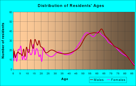 Age and Sex of Residents in zip code 95383