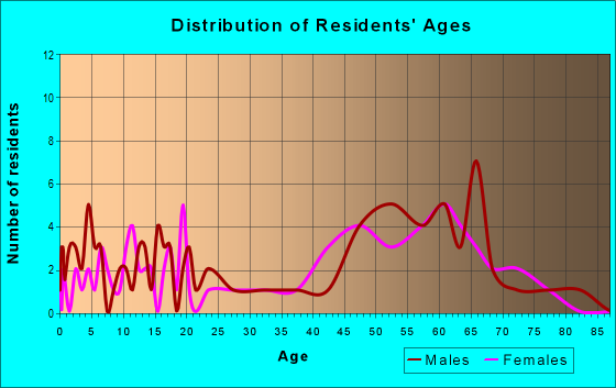 Age and Sex of Residents in zip code 96033