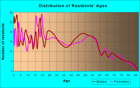 Age and Sex of Residents in zip code 98295