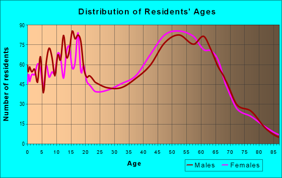Age and Sex of Residents in zip code 98346