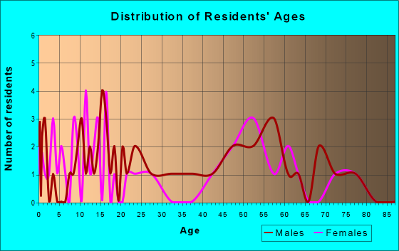 Age and Sex of Residents in zip code 99135