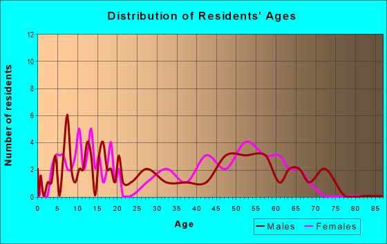 Age and Sex of Residents in zip code 99335