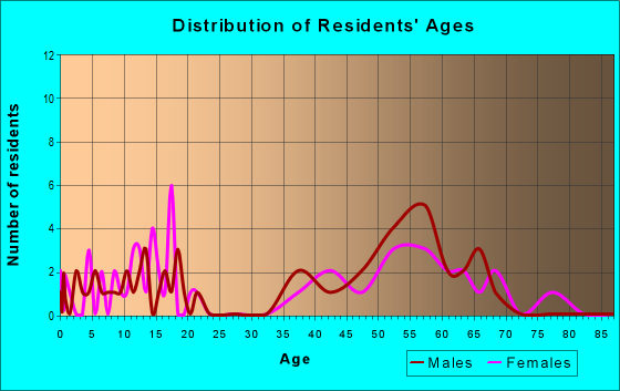 Age and Sex of Residents in zip code 99568