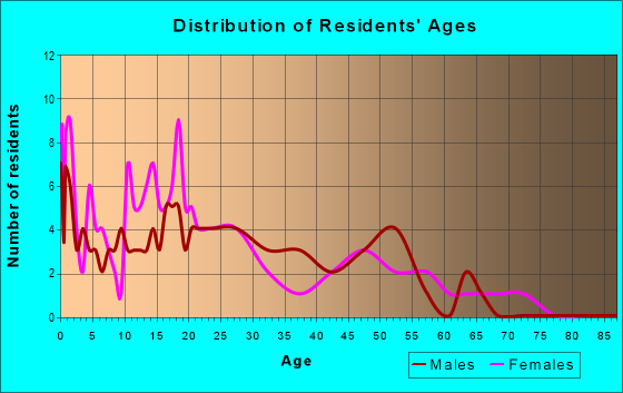 Age and Sex of Residents in zip code 99606