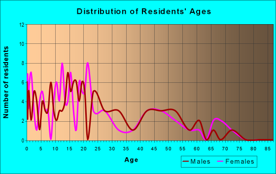 Age and Sex of Residents in zip code 99628