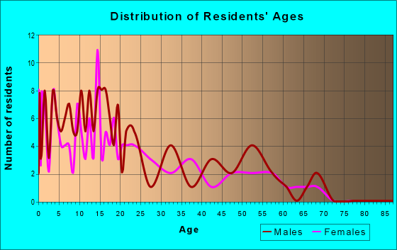 Age and Sex of Residents in zip code 99641