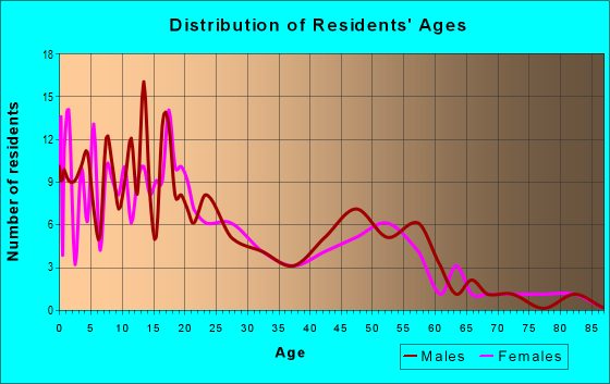 Age and Sex of Residents in zip code 99678