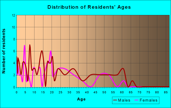 Age and Sex of Residents in zip code 99721