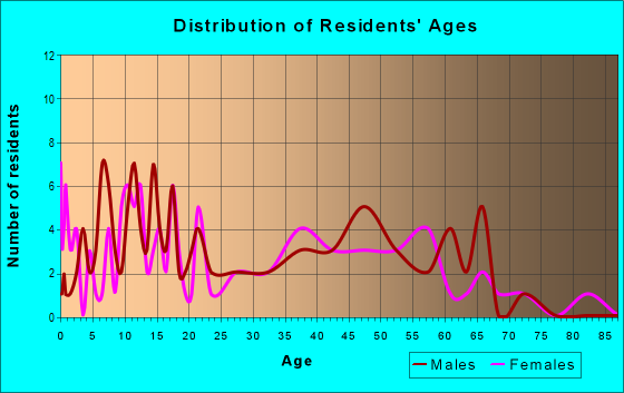 Age and Sex of Residents in zip code 99741