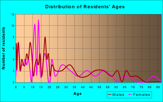 Age and Sex of Residents in zip code 99749