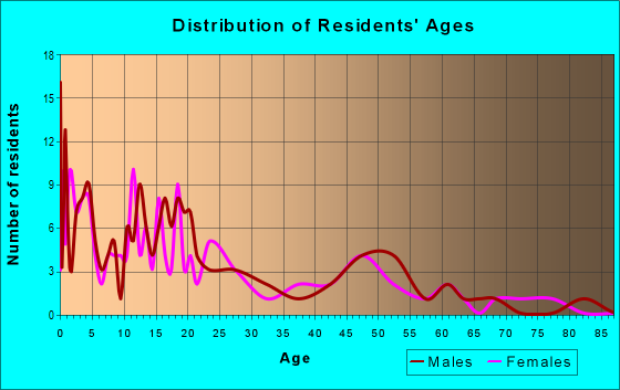 Age and Sex of Residents in zip code 99761