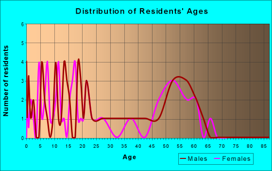 Age and Sex of Residents in zip code 99777