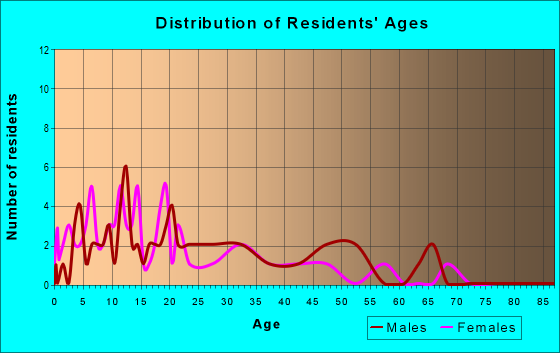 Age and Sex of Residents in zip code 99778